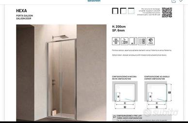 Samo Hexa box doccia saloon misura 87-91 cm