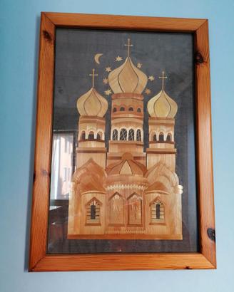 Quadro in mosaico di legno
