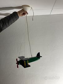 Lampadario aeroplanino bimbi in legno