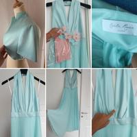 abito cerimonia + bolero Tiffany + stola +spilla