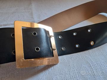 Cintura vintage pelle marrone