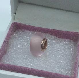 PANDORA Charm vetro Murano rosa opaco 789421C00