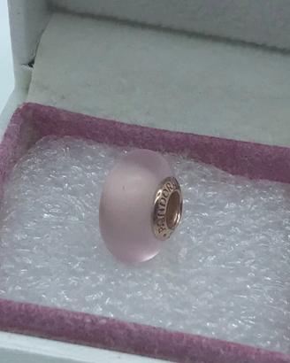 PANDORA Charm vetro Murano rosa opaco 789421C00