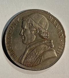 5 lire 1870 - Stato Pontificio - riproduzione