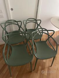 4 sedie Kartell verdi