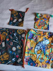Set 4 borse zainetto Scout in cotone
