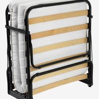 Letto pieghevole 80x193 cm bianco/nero