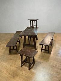 SET RUSTICO DA TAVERNA MASSELLO DI PINO ANNI 50