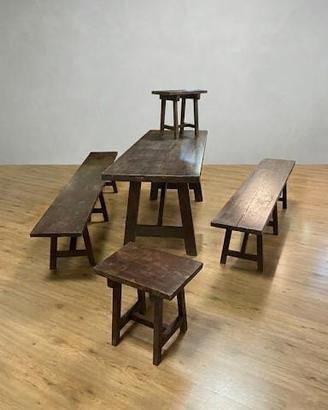 SET RUSTICO DA TAVERNA MASSELLO DI PINO ANNI 50