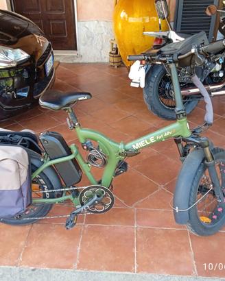 bicicletta elettrica miele come nuova