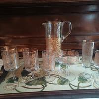 Bicchieri vetro Murano decorazioni oro zecchino