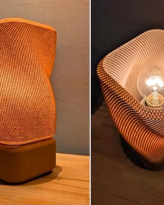 Lampada da Tavolo Design Twist Luce Calda Cozy