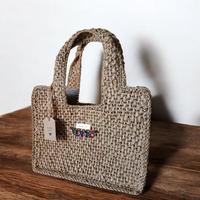 ✨ Borsa fatta ad  uncinetto in fodera lino e rafia