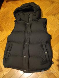 Smanicato piumino nero taglia S cappuccio staccabi