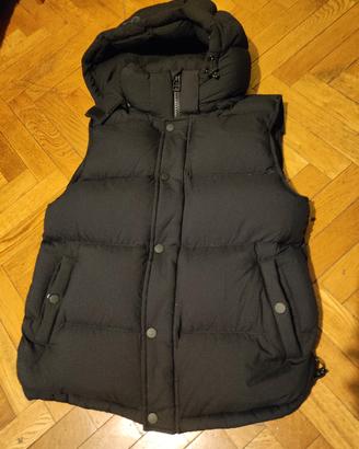 Smanicato piumino nero taglia S cappuccio staccabi