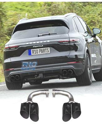 TERMINALI SCARICO PORSCHE CAYENNE 17- LOOK S NERO