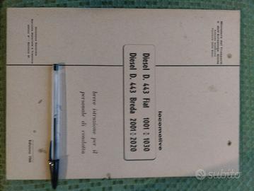 Libro locomotive Diesel D 443 Fiat D 443 Breda