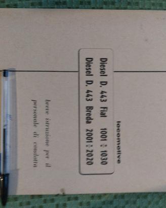 Libro locomotive Diesel D 443 Fiat D 443 Breda