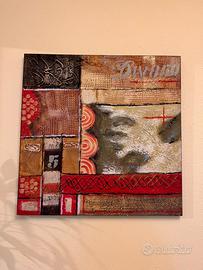 Quadro arte materica-etnico