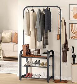 Appendiabiti con Scarpiera, 3 Ganci / 2 Livelli