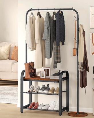 Appendiabiti con Scarpiera, 3 Ganci / 2 Livelli