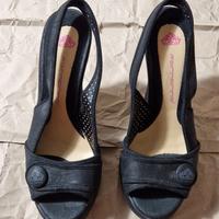 Sandali Fornarina tessuto nero N.37, come nuovi.