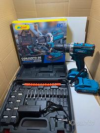 Trapano avvitatore a batteria  a percussione kit