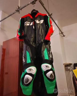 Tuta moto Gimoto airbag hybrid pelle canguro