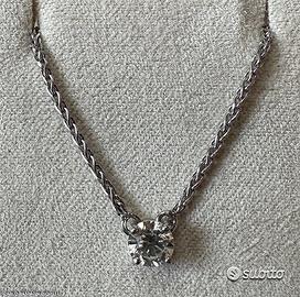 COLLANA PUNTO LUCE ORO 18kt. DIAMANTE 0,41 G VVS2