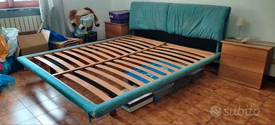 Struttura letto king size Pirelli + materasso 