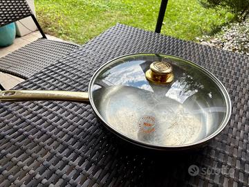 Padella Beemin acciaio inox con coperchio in vetro