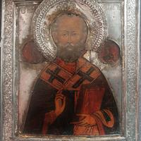 Antica Icona Russa "San Nicola di Myra" Ikon, icon