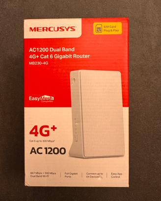 Router 4G+ Cat6 Gigabit MERCUSYS MB230-4G Wi-Fi