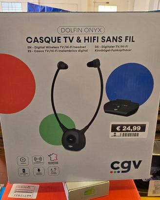 CGV Dolfin Onyx cuffie wireless TV