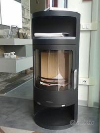 Stufa rotonda a legna da esposizione