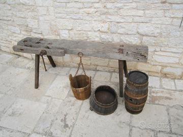 Banco del bottaio antico originale