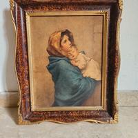 Cornice e quadro in legno 