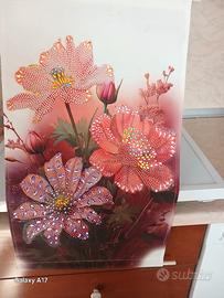 stampa su tela con perline, appena finito 