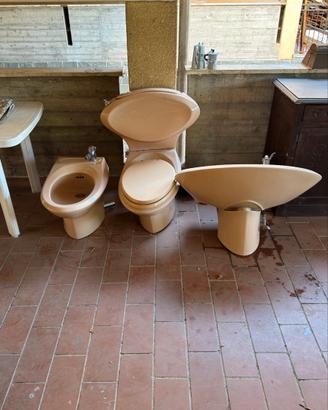 Elegante Set Sanitari Bagno Rosa Anni 80’