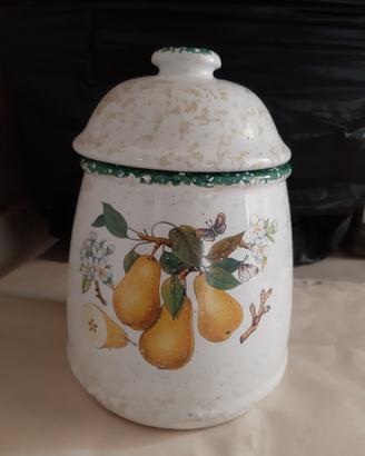 Barattolo in ceramica con coperchio 