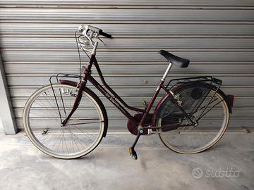 Bicicletta vintage donna "Old England" bordeaux