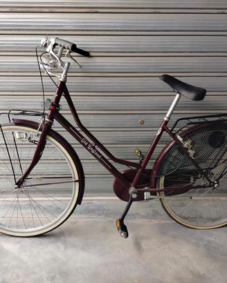Bicicletta vintage donna "Old England" bordeaux