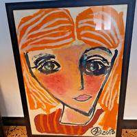 Acquarello Su Cartoncino Pittore Federico Anselmi