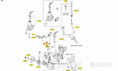 Serratura casco Kawasaki KLR650 270165207