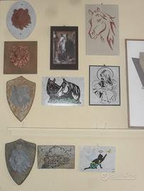 quadri-rosoni,bassorilievi su marmo,pietra,gres