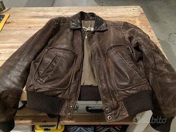 Giubbotto in pelle stile aviatore