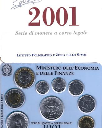 Repubblica Italiana - Serie monete 2001