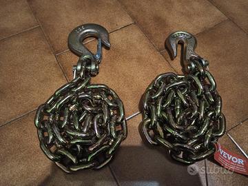 1 catena g80 diametro 10mm con gancio 3,3 ton