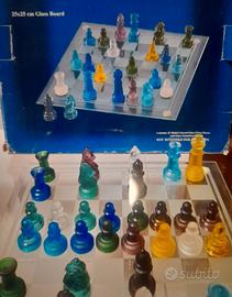 scacchiera in vetro gioco 