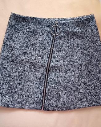 Gonna con zip e anello 